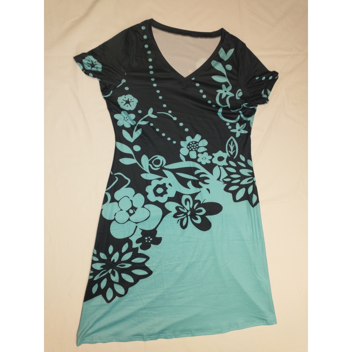 Sommerkleid * florales Design Blumenprint * Gr. L