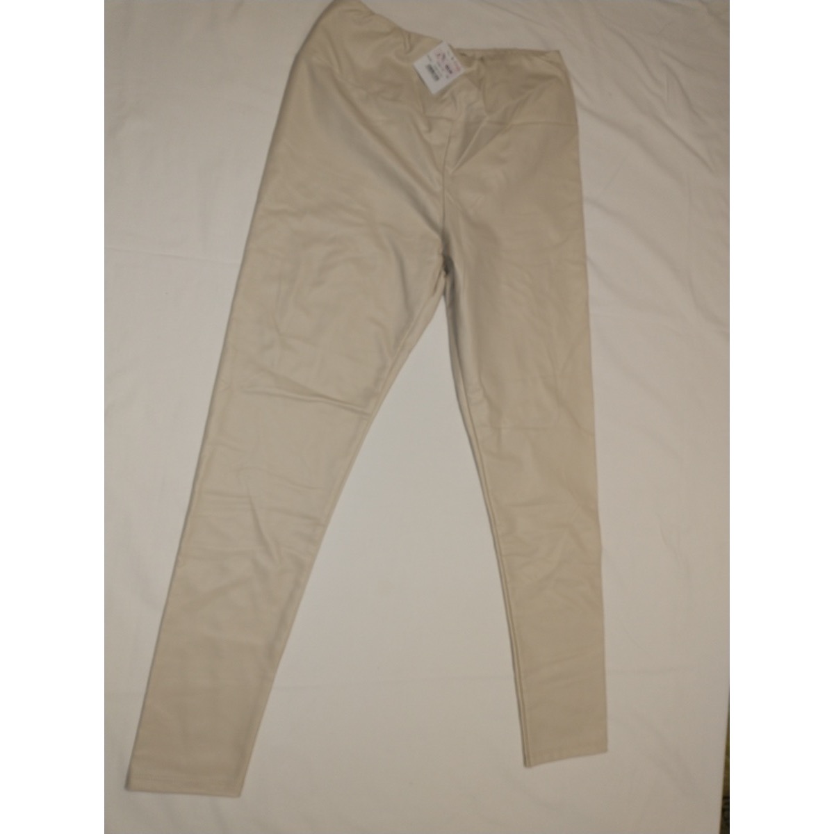 Lederoptik - Leggins * Gr 2 * BW 33cm * Tredy * creme