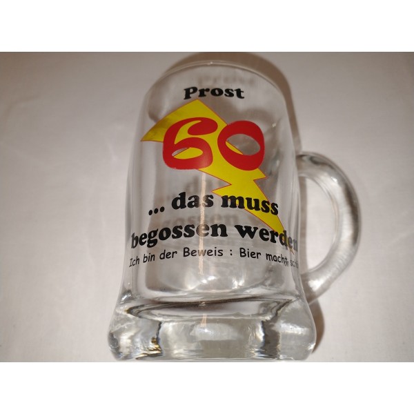 Bierglas * Glas Humpen * Geschenk * 60. Geburtstag