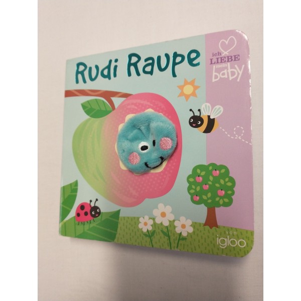 Fingerpuppe Rudi Raupe * Papp-Buch * Baby * igloo books