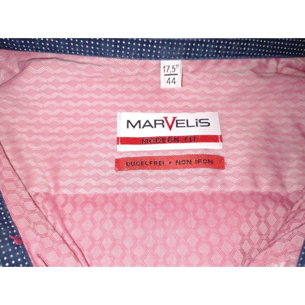 Herren - Kurzarm - Hemd * Marvelis * Gr 17,5 und 44 * rosa