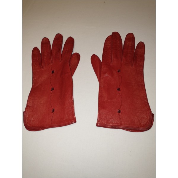 Handschuhe * Glattleder * rot * Gr XS