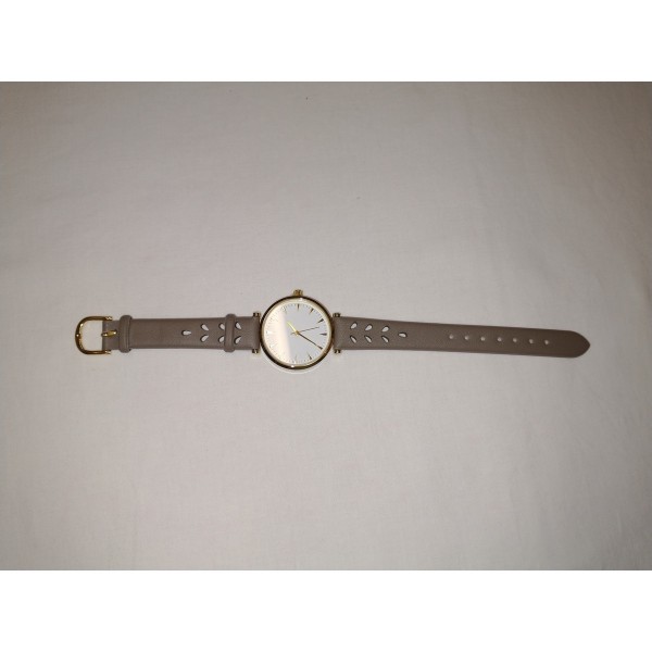 Damen-Armband-Uhr * grau-beige * NEU